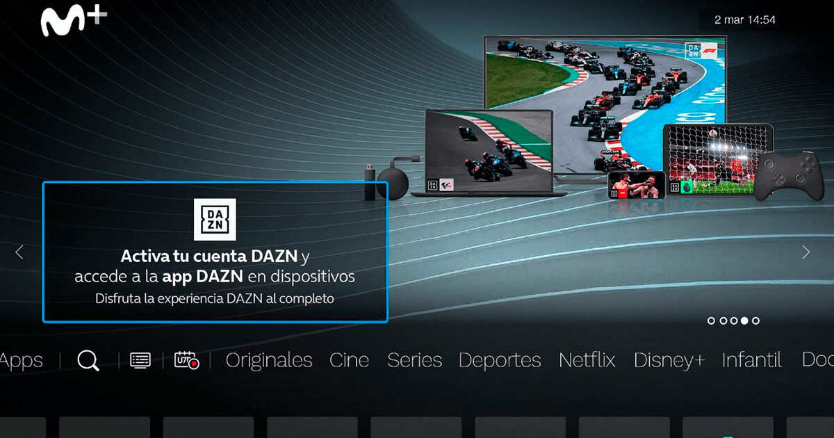 Cómo activar la cuenta DAZN gratuita para clientes de Movistar