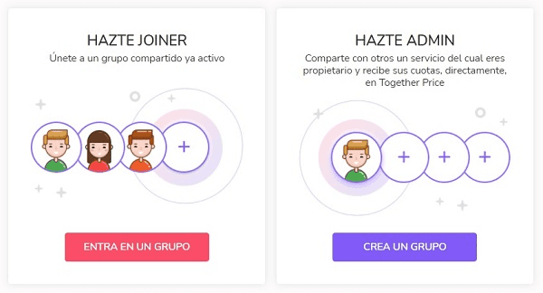 comparte tu suscripción con Together Price