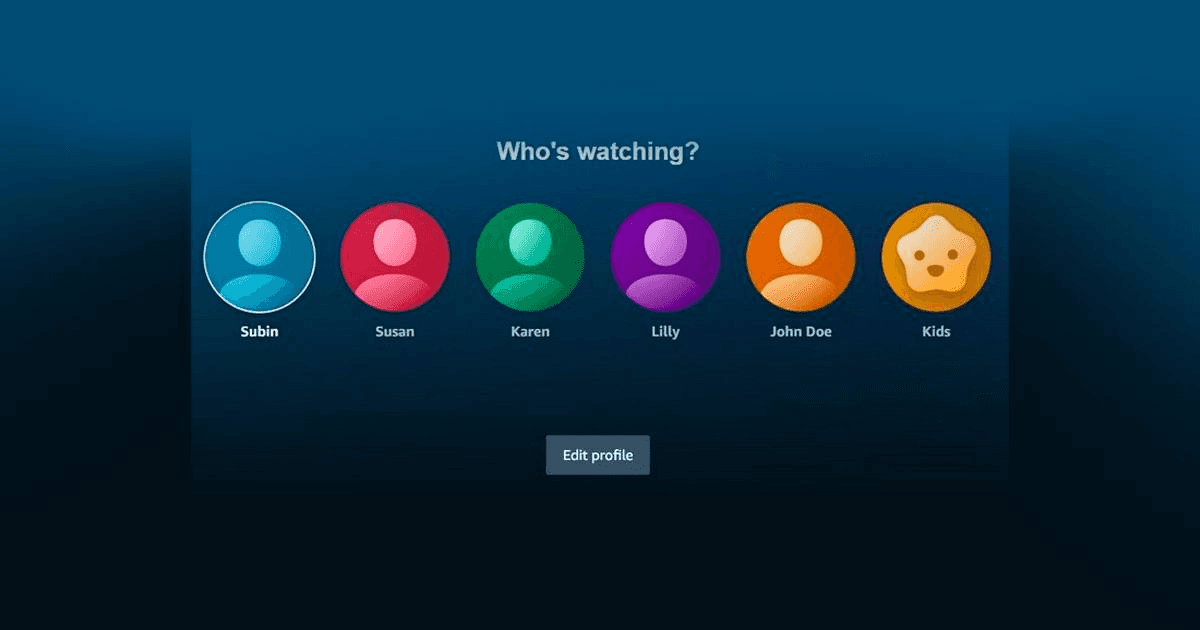 Prime Video permite crear hasta 6 perfiles