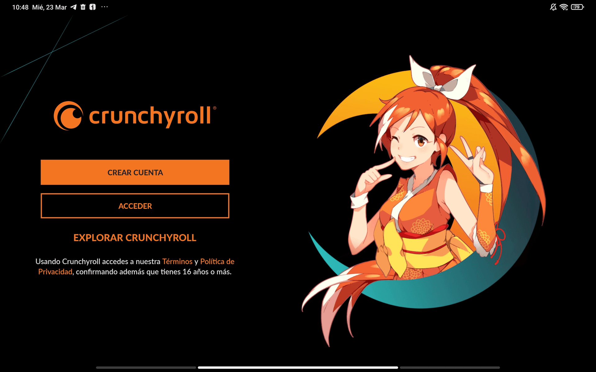 crear una cuenta nueva Crunchyroll