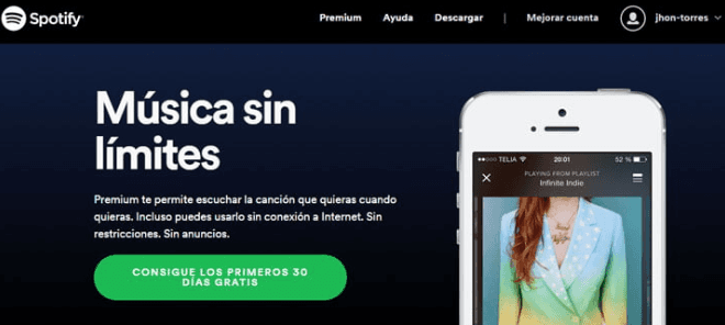 Cómo tener 30 días gratis en Spotify