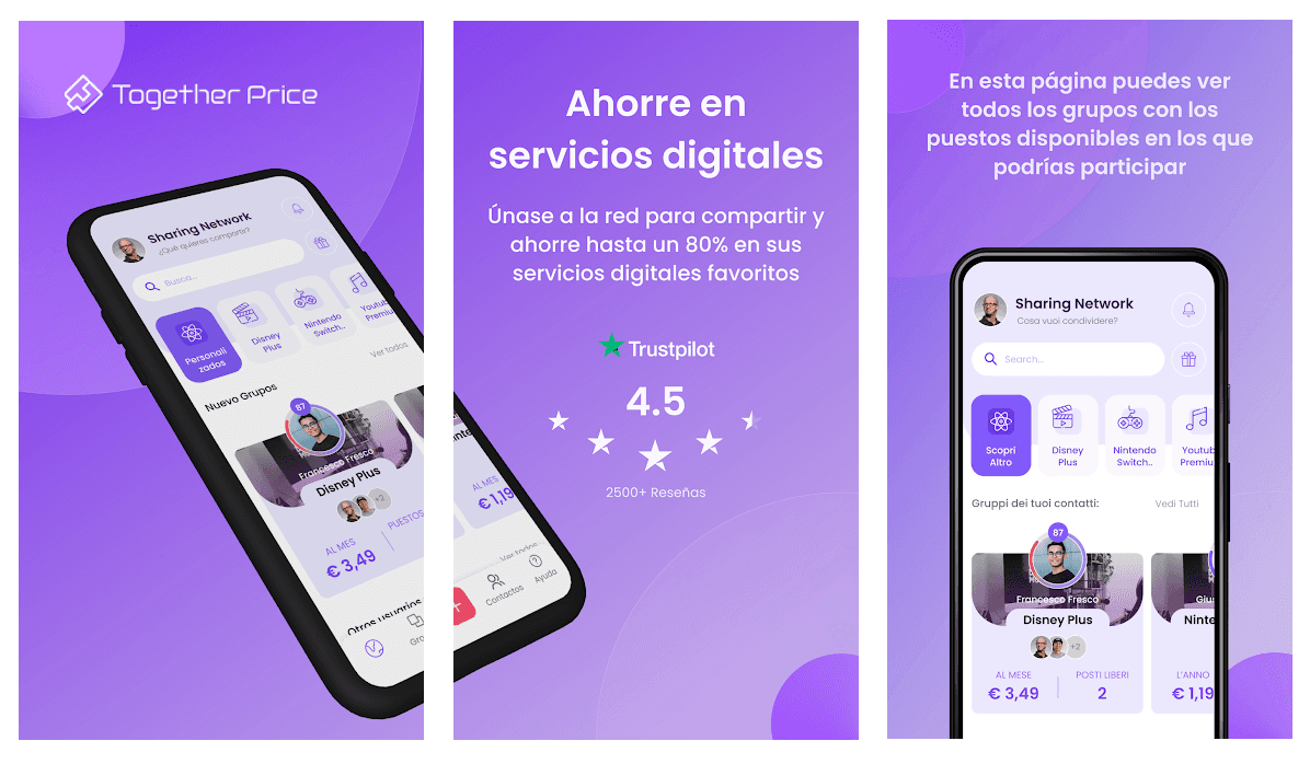 Todos los servicios y datos en Together Price.