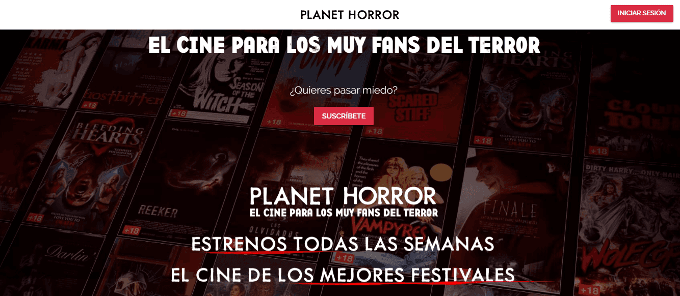 planet horror plataforma