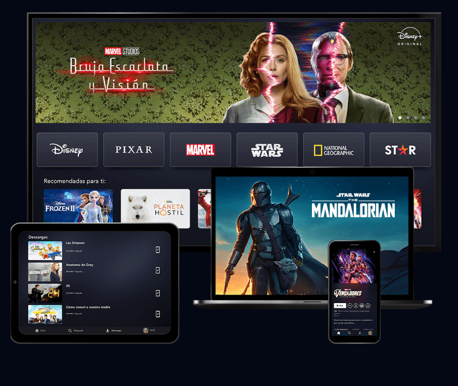 Dispositivos simultáneos disney plus