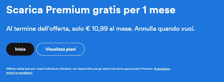 Spotify Premium ti dà un mese gratis