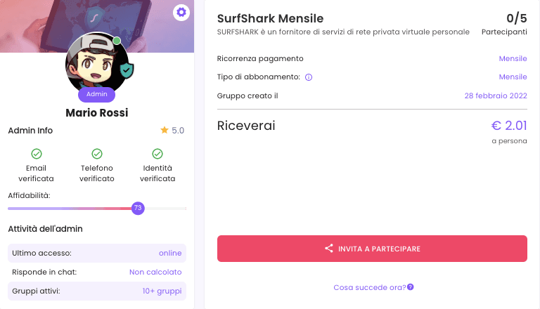 Come creare un gruppo Surfshark