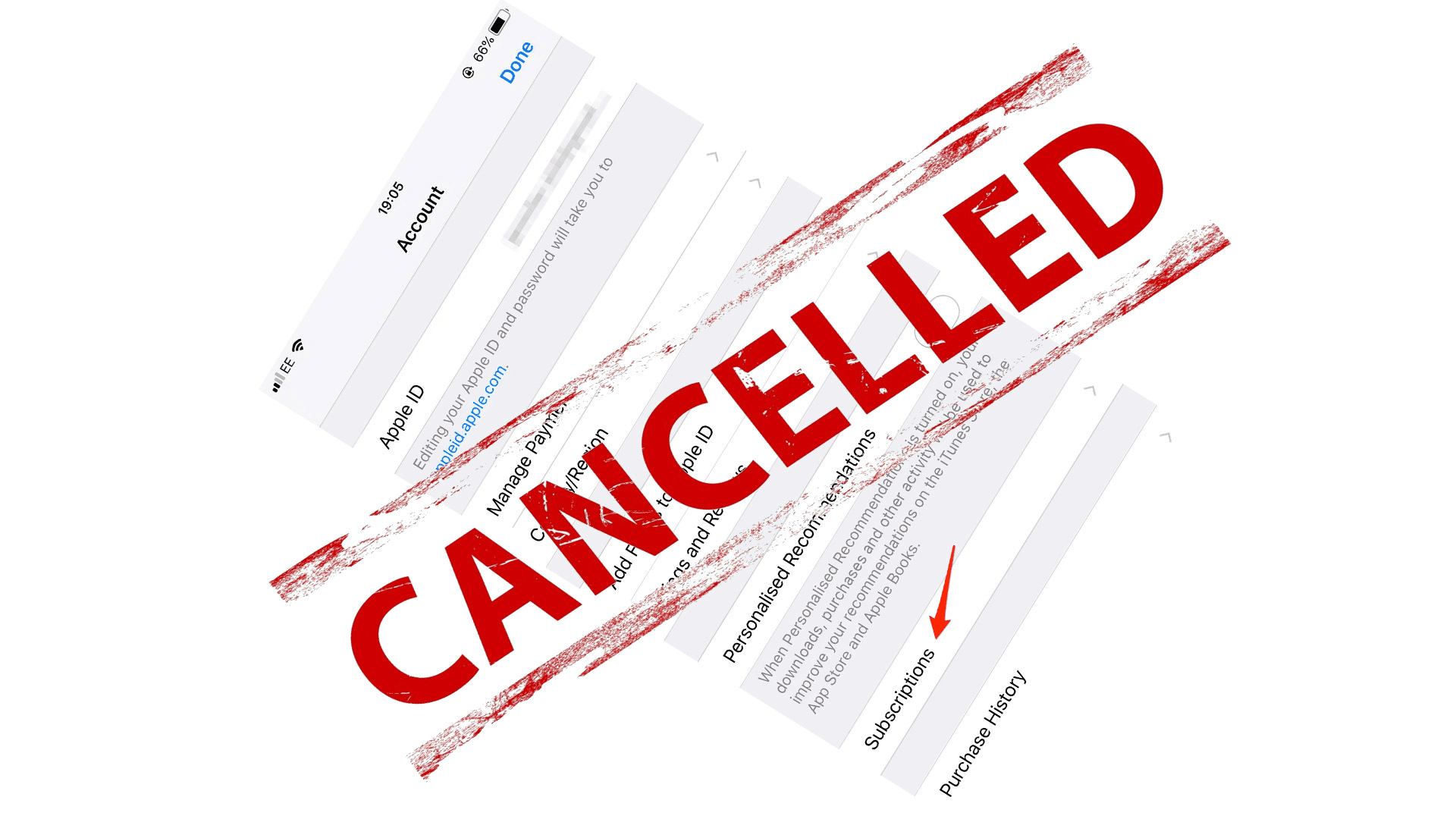 Cancel from Apple ID app