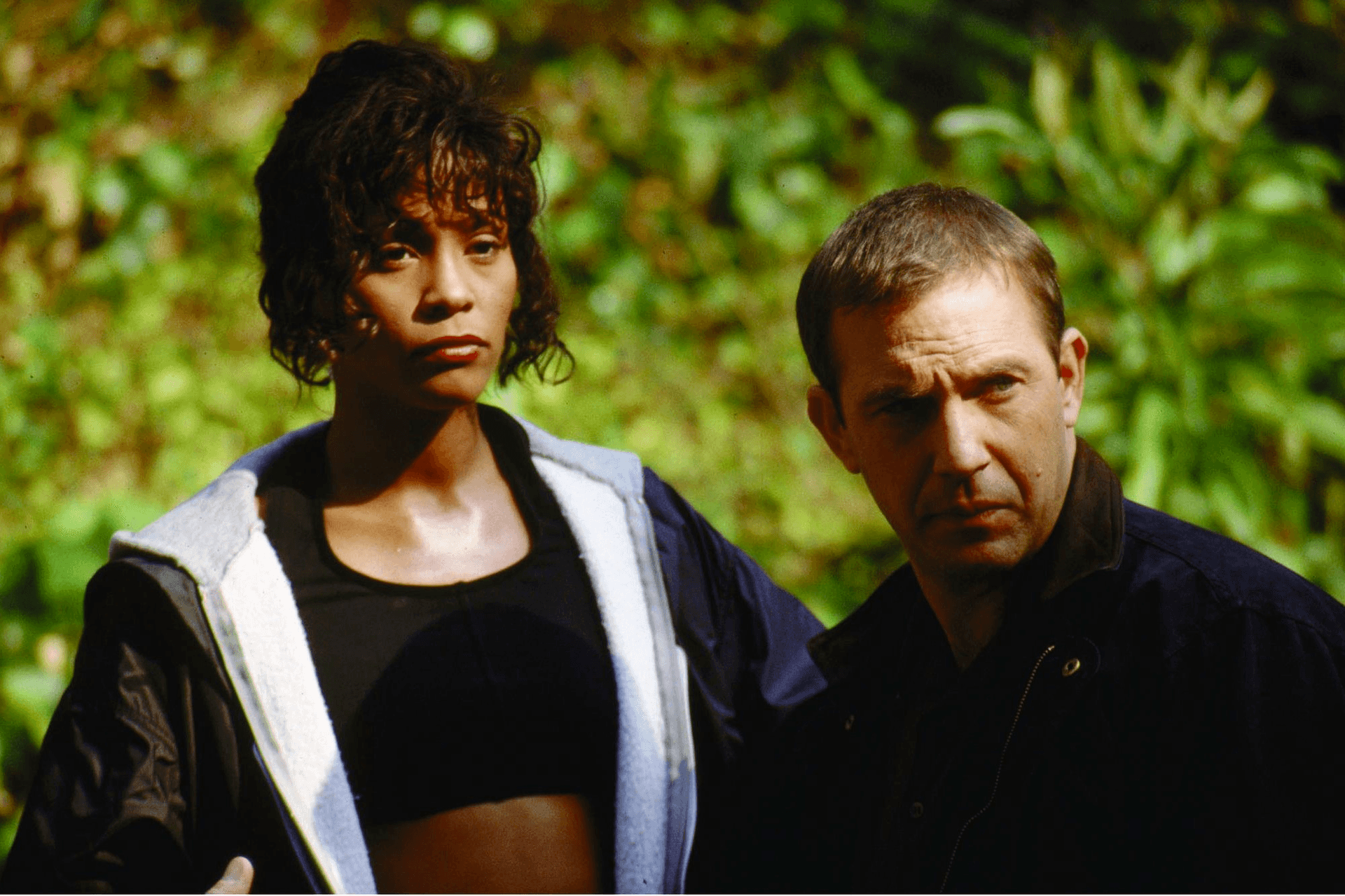 Kevin Costner and Whitney Huston in The Bodyguard