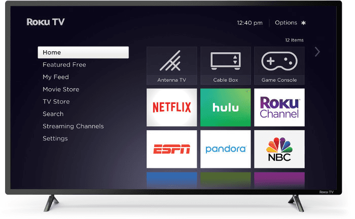 Setting Page on Roku