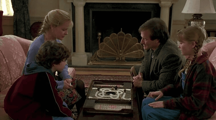 Robin Williams in a scene from Jumanji on Netflix