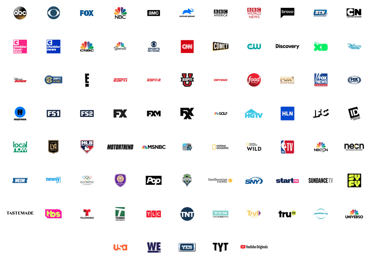 YouTube TV Channels